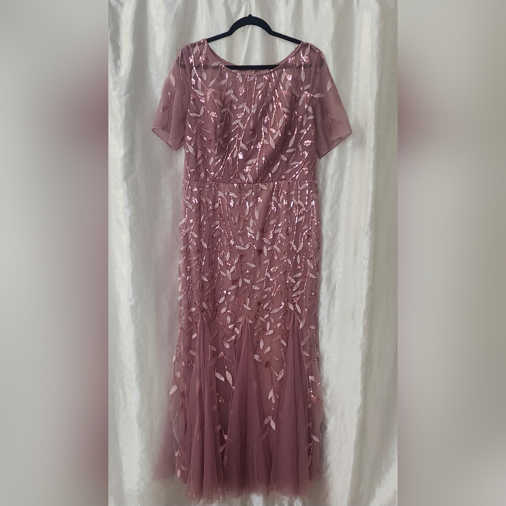 Elegant Mauve Evening Gown